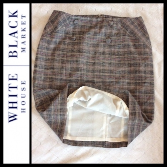 NWOT WHBM Plaid Petite Pencil Skirt - Picture 7 of 10